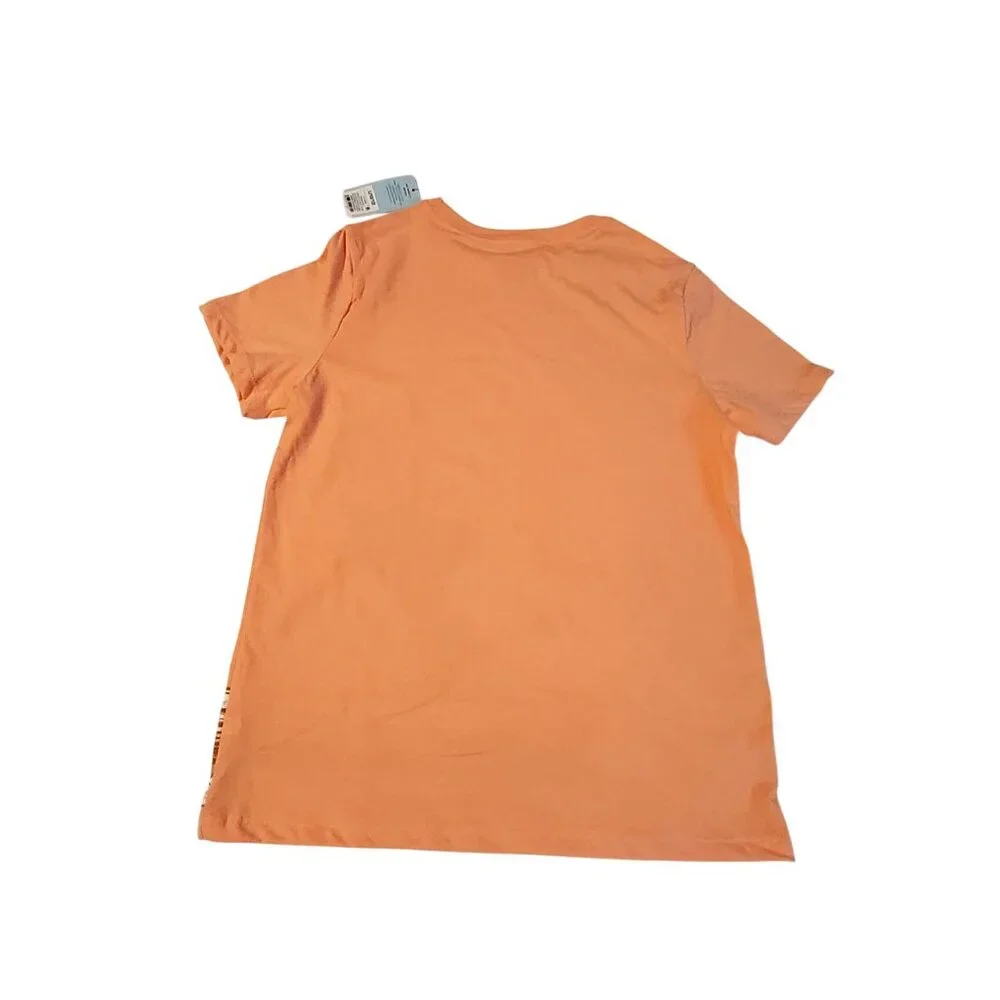 Cat & Jack Orange Graphic T-Shirt L(10/12) Cotton Crewneck design classic fit